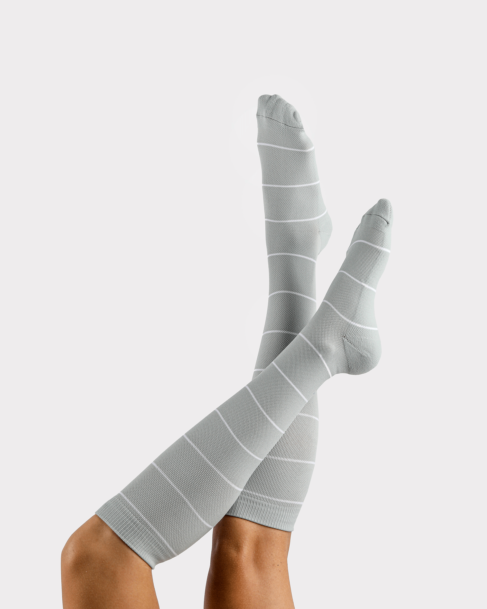 Compression Socks – Grey Stripe