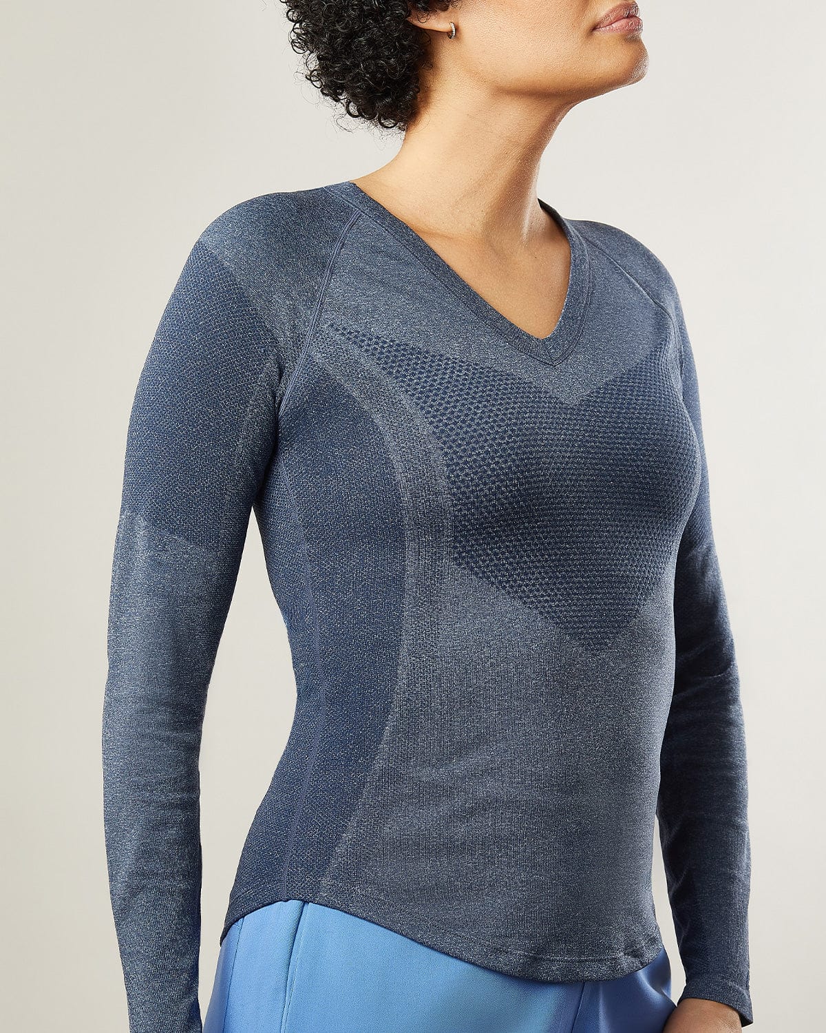 Women’s Featherlite™ V-Neck Underscrub – Heather Navy