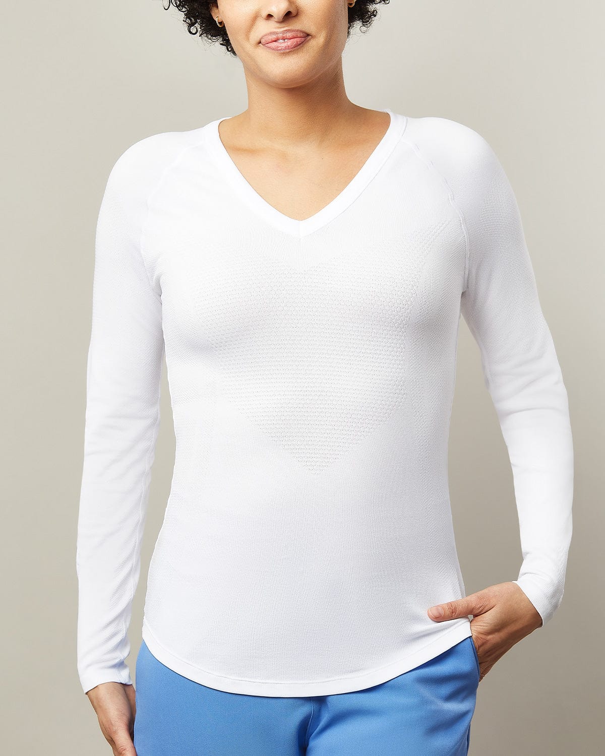 Women’s Featherlite™ V-Neck Underscrub – White